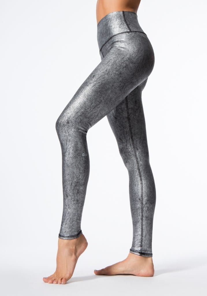 metallic yoga pants