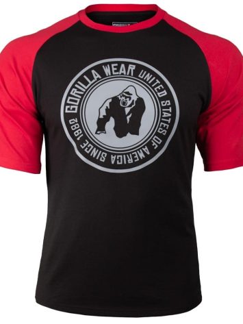 Gorilla Wear Texas T-shirt – red-Black