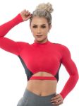 BFB Activewear Cropped Top Intense Long Sleeve - Red