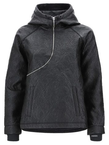 FREDDY Hooded Jacket – Curved Zip – CURVE2F901 -Black